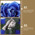 thumbnail image 3 of Pasador de Pelo de Flores Artificiales Horquilla de Flores de Rosa Grande Pasador de Novia Broche Elegante Accesorios para Mujer Niña Nupcial Azul, 3 of 5