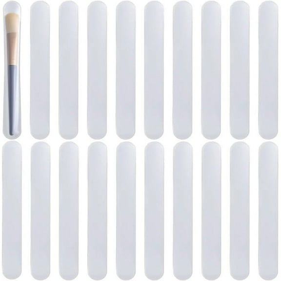 20Pcs EVA Make Up Brush Guard Protectors Cosmetic Makeup Brush Pen Shaper Case Cover Organizer Portable Bags Storage White