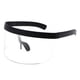 thumbnail image 2 of Gafas de sol retro unisex con visera de gran tamaño y lentes integradas, 2 of 7