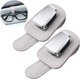 thumbnail image 1 of Soporte Universal para gafas de coche, soporte para gafas de sol con Clip, colgador de gafas de cuero (Beige), 2 paquetes Rojo Verde, 1 of 4