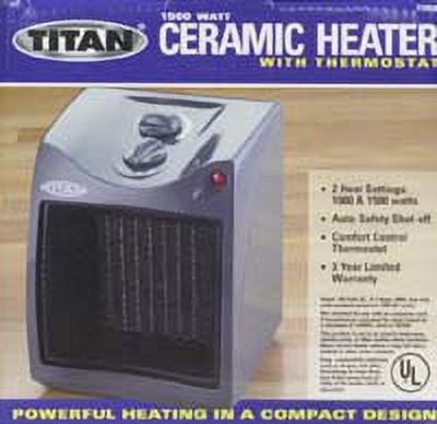 Titan 1500 Watt Ceramic Heater - Walmart.com