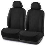 Road Comforts Car Seat Covers, PolyPro Front Seat Covers Set, Universal Fit Car Seat Protector for Cars Trucks Vans SUVs, Breathable, Easy to Install,Black Front Seat