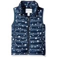 thumbnail image 1 of Girls' Lightweight Water-Resistant Packable Puffer Vest, Navy, Stars, Large, 1 of 2