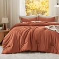 thumbnail image 2 of Juego de edredón Bedsure, tamaño queen, naranja quemado, GentleSoft™, 2 of 8