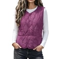 thumbnail image 2 of Naittoop Women's Puffer Vest Warm Lightweight Collarless Quilted Padded Waistcoat, 2 of 5