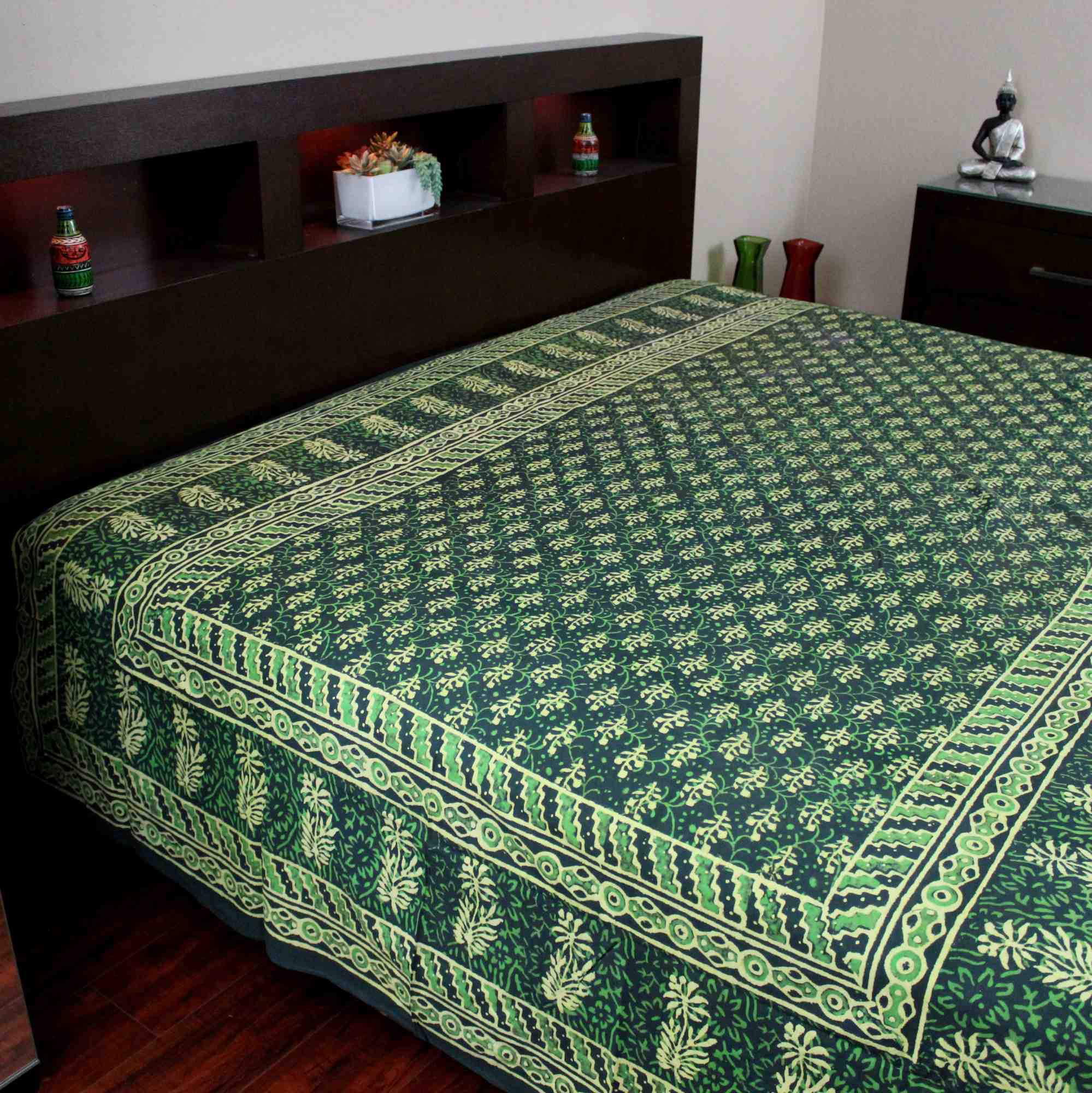 Details about   Cotton Fabric Handmade Floor Cushion Cover Art Green Color Mandala Flower Design