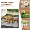 thumbnail image 6 of Costway Acacia Wood Dining Table for 6 People 55" Rectangle Patio Table with Umbrella Hole, 6 of 9