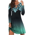 thumbnail image 2 of Pntutb Robe d'Été pour Femmes 2024 Chemises d'Impression Décontractées Femmes Manches Longues Col Rond Blouse tops, 2 of 5