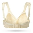 thumbnail image 6 of Deyllo Women's Non Padded Wireless Bras Plus Size Full Coverage Minimizer Bra, Beige 44D, 6 of 13