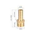 thumbnail image 2 of Conector adaptador de manguera de latón con espiga de 8mm x 1/4" G Macho 5pcs, 2 of 3