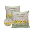 thumbnail image 2 of Outdoor Throw Pillow Cover Blooming Yellow Sunflowers Farm Bees Retro Wood Waterproof Cushion Covers 2 Pack Green Bufflao Plaid Pillow Cases Home Decoration for Patio Garden Couch Sofa, 2 of 7