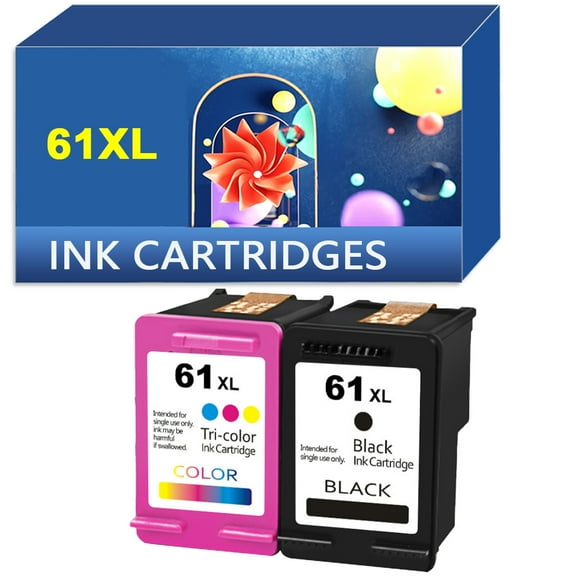 61 61XL Ink Cartridges Compatible with HP DeskJet 1000 1010 1050 1510 2000 2050 2510 2540 3000 3050 3060 3510 Envy 4500 5530 OfficeJet 2620 4630 series Printer,2-pack