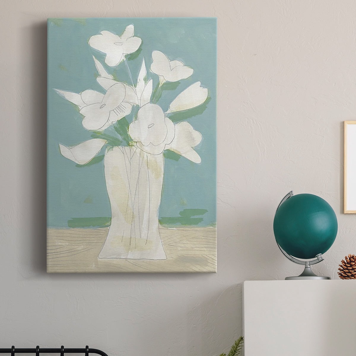 Muted Spring Arrangement I Premium Gallery Wrapped Canvas - Ready to Hang