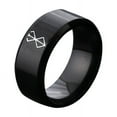 thumbnail image 4 of 8mm 4 Colors Stainless Steel Anime Peripheral Berserk Ring Commemorative Simple Cool Laser Rings For Men Women Jewelry Gold 9, 4 of 6