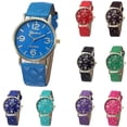 thumbnail image 3 of yingyy Femmes Hommes Garçon Fille Bracelet en Cuir Rond Femmes Hommes Garçon Étudiant Enfant Enfants Boîtier de Montre Design Simple No.08, 3 of 6