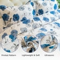 thumbnail image 4 of Beartech Floral Quilt Set Queen Size Blue White Flower Quilt Lightweight Reversible Microfiber Bedspread Coverlet Bedding Set, 4 of 8