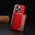 thumbnail image 3 of 2 in 1 Detachable PU Leather Wallet Case Compatible with iPhone 13 Pro Max, RFID Blocking Magnetic Shockproof Protective Phone Cover Stand + Card Holder, Support Wireless Charging, Red, 3 of 13