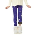 thumbnail image 1 of 2-13Y Kids Girl Stretchy Printed Leggings Thick Winter Warm Fleece Lined Pants, 1 of 14