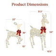 Best Choice Products 2Piece Lighted Christmas Deer Set Outdoor Yard