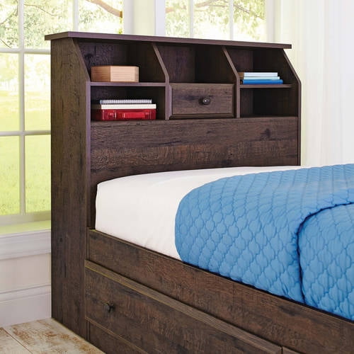 Better Homes & Gardens Crossmill Twin Bookcase Headboard, Heritage
