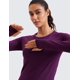 thumbnail image 5 of Remera CRZ YOGA sin costuras de manga larga transpirable color ciruela S, 5 of 7