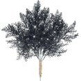 thumbnail image 1 of Ramas de pino de Navidad, agujas artificiales, 20 piezas, aguja con purpurina, reutilizable, bricolaje, decoración del hogar, ramita de Navidad, rama para fiesta, color negro, 1 of 5