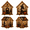 Halloween Wooden3_A6, variant on Halloween Wooden House 3D Rhinestone Diamond Art DIY Kit, Multi‑Style Collectible Mini Haunted House for Creating Halloween Mini Village