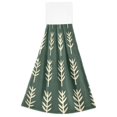 thumbnail image 7 of Yayeee Kitchen Hanging Hand Towels Set of 2 with Loop Bathroom Absorbent Tie Towel, Dark Green Leaves, 7 of 7