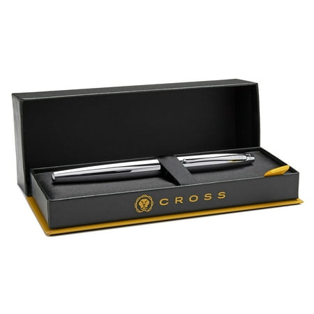 Sterling Silver Fountain Pen - Cross Calais Collection with Medium SS Nib Fountain Pen Polished Chrome