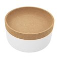 thumbnail image 1 of Kamenstein Tazón Grande De 2 Compartimentos Que Extiende La Frescura De Los Productos 11 X 11 X 6 Pulgadas Corcho Natural Y Cerámica Blanca, 1 of 5
