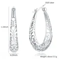 thumbnail image 4 of Wisolt Hoop Earrings for Women,925 Sterling Silver Earrings Hypoallergenic Earrings,Gifts for Women,Silver, 4 of 6