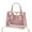 Pink, variant on Clear Tote Shoulder Bag for Women 2 in 1 Transparent Crossbody Handbag Designer Black PU Leather Fashion Purse Bag