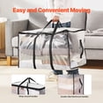 thumbnail image 3 of VEVOR 90L Large Storage Bags, 6 Pack Clothes Storage Bins, Foldable Closet Organizers Containers with Reinforced Handle, Plastic Storage Bags for Clothing, Blanket, Comforter, Bed Sheet, and Pillow, 3 of 9