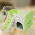 thumbnail image 3 of Walbest Pet Deluxe Dual-Layer Villa,Wooden Double Decker Hamster House with Stair Pet Home Hideout Exercise Toys for Squirrels Gerbils Hamsters Golden Bears Small Animals, 3 of 7