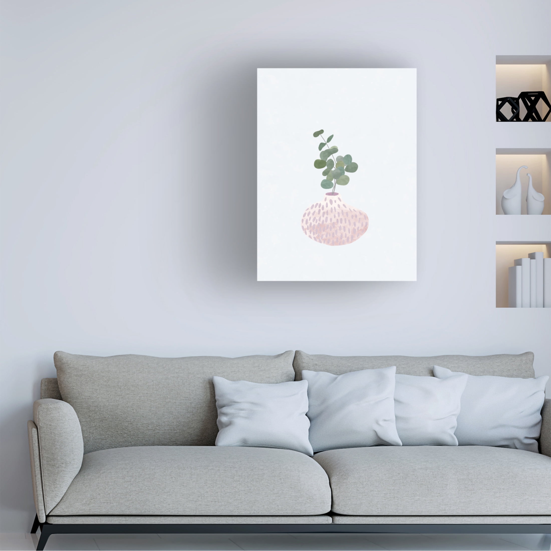 Trademark Fine Art Sarah Manovski Scandi Japandi House Plant 1 Canvas Wall Art