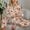 thumbnail image 6 of KLL Western Desert Nature Landscape Print Women's Long Sleeve Pajamas with Pants Sleepwear Loungewear 2 Set-Small, 6 of 8