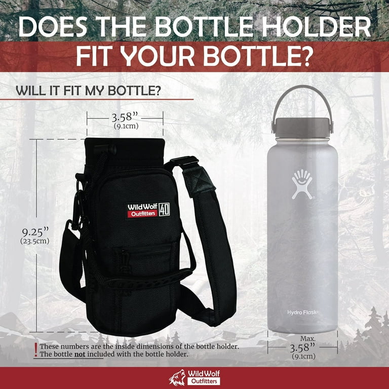 WILD WOLF OUTFITTERS Water Bottle Holder Insulative (40 oz, Black) -  Walmart.com