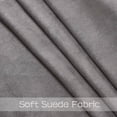 thumbnail image 6 of AZZCIA Faux Suede Window Curtain Panels 84 Inches Long with Grommet Top Solid Window Treatment Set Room Darkening Drapes for Living Room (2 Panels, Grey, 55"×84"), 6 of 6