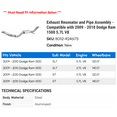 thumbnail image 2 of Exhaust Resonator and Line Assembly - Compatible with 2009 - 2010 Dodge Ram 1500 5.7L V8, 2 of 2