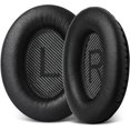 thumbnail image 1 of Almohadillas compatibles con auriculares Bose QuietComfort 35 (QC35) y Bose Quiet Comfort 35 II (QC35 II) con cuero proteico y espuma viscoelástica, duraderos y cómodos (negro) BANYUO Electrónica, 1 of 3