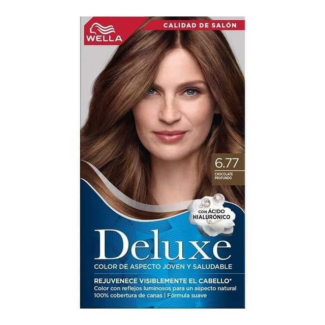 Tinte para cabello Wella Deluxe con ácido hialurónico 6.77 Chocolate Profundo