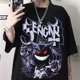 thumbnail image 2 of Unisex Pikachu impresión T-shirt hombres y mujeres parejas camisetas estilo gótico manga corta de gran tamaño tops bf estilo señoras día hombre camiseta parejas trajepangjing, 2 of 4
