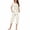 Yellow, variant on Cmfcve Women's Plus Size Pajama Sets Round Neck Short Sleeve Top & Capri Pants Sleepwear Set Gradient Stripe Print Button Up Pleated Lounge Set with Pockets