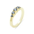 thumbnail image 1 of LBG British Made 18k Yellow Gold Ring with Natural Sapphire Womens band Ring - 33 size options - Size 7.25, 1 of 6