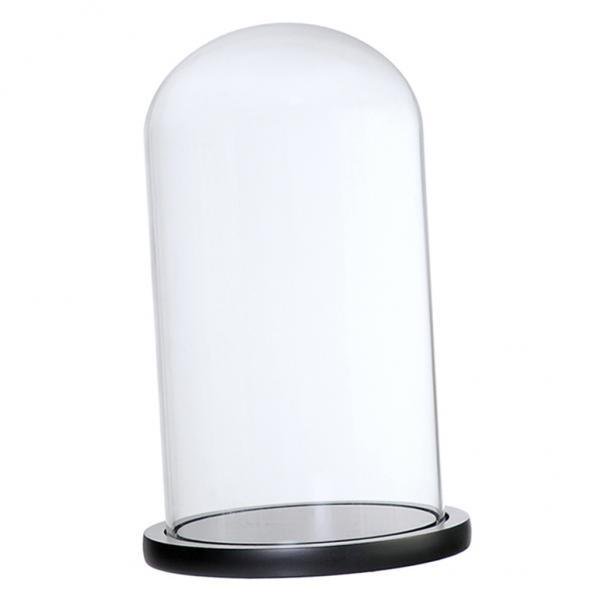 Cúpula de Cloche con Base de Cubierta de Soporte de Paisaje de Flores BLESIY Negro F