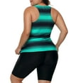 thumbnail image 2 of Women's Plus Size Rash Guard Capris Tankini Athletic Swimwear, 2 of 6