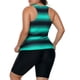 thumbnail image 2 of Plus Traje de Baño Atlético Tipo Rash Guard Capri Tankini para Mujer Talla, 2 of 6