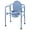 Blue, variant on Soaids 3-in-1 Mobility Bedside Commode Chair, Adjustable Height, Portable, with Bucket and Splash Guard, 300 lb Capacity, for Seniors & Adults