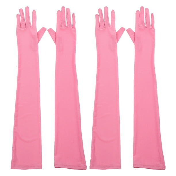 KAKOWELY pares de guantes elásticos para fiesta de noche, guantes decorativos, guantes de ópera para mujer