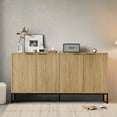 thumbnail image 5 of Modern Accent Cabinet, Kitchen Sideboard Buffet Cabinet with 4 Fluted Doors, 5 of 8